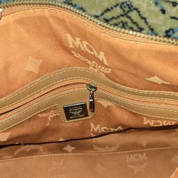 MCM Cognac Brown Visetos Top-Handle Satchel - Picture 5 of 6